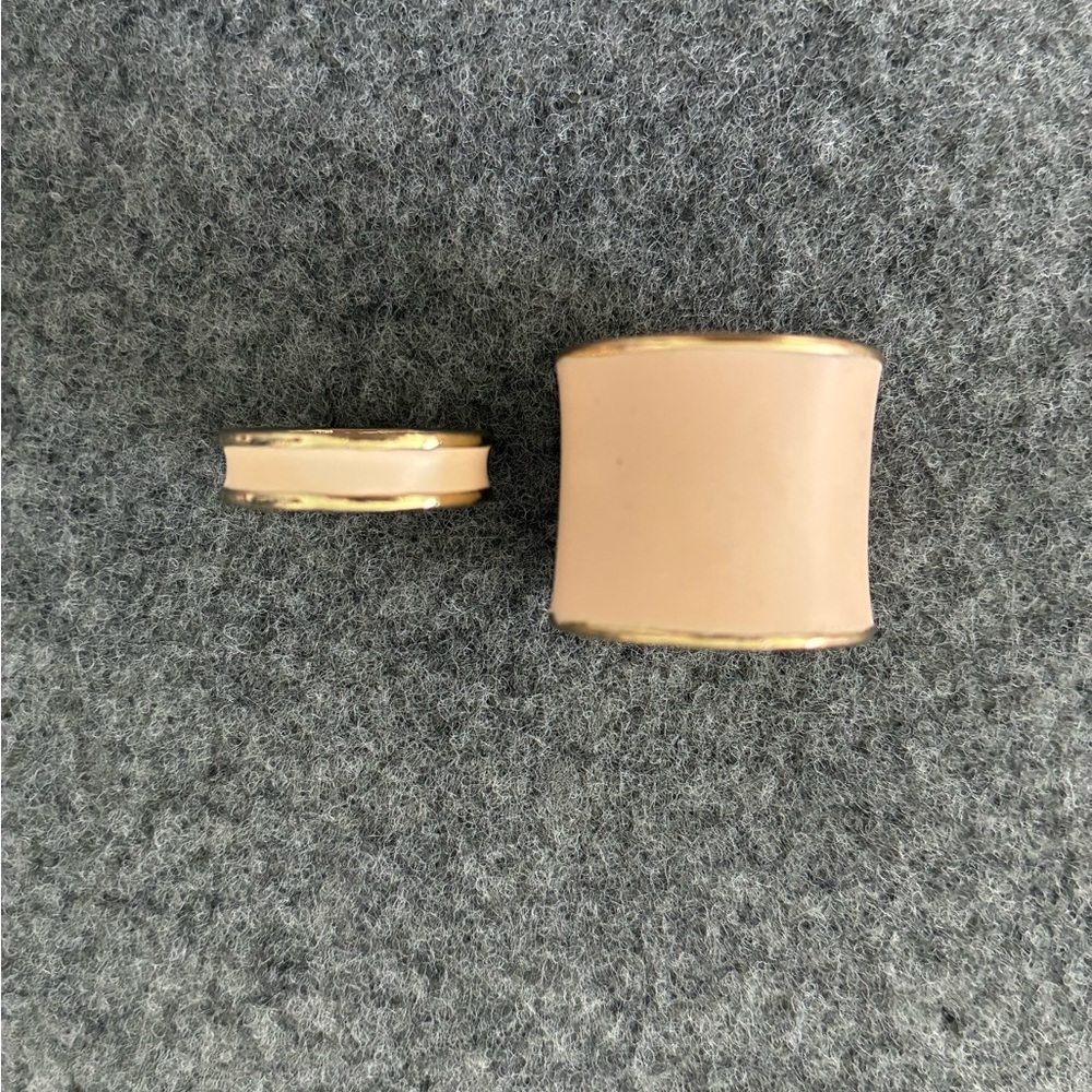 Gold Tone and Pink (Blush) Rings Set